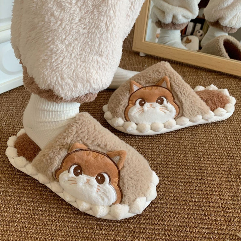 Cat Head Slippers
