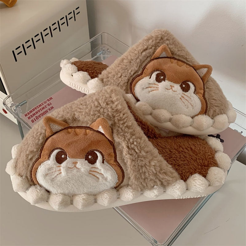 Cat Head Slippers
