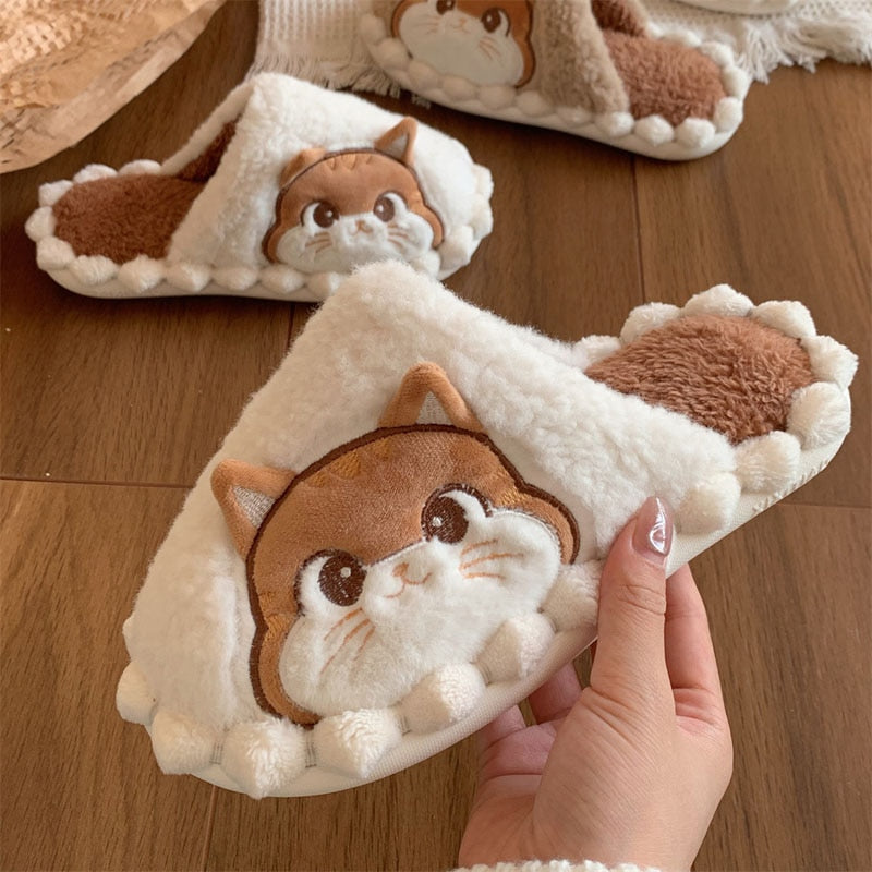 Cat Head Slippers
