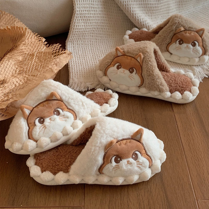 Cat Head Slippers