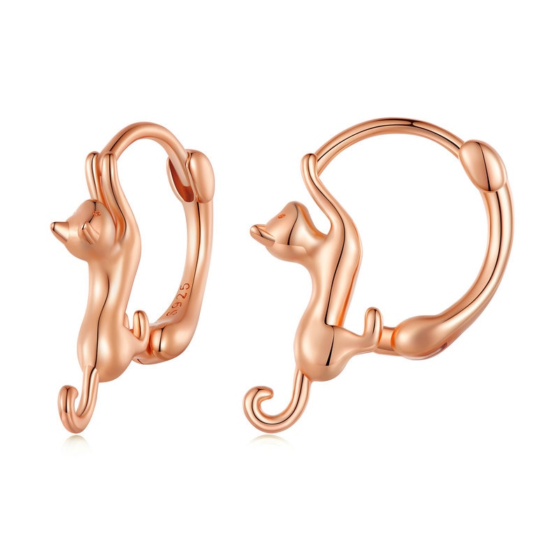 Cat Hoop Earrings