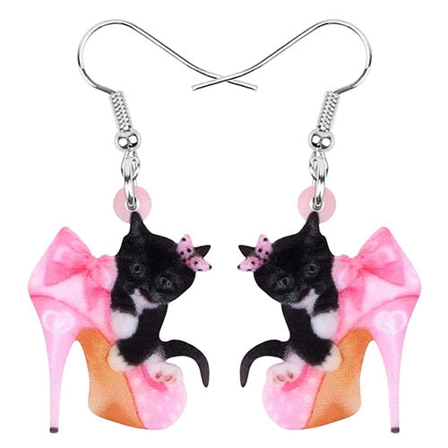 Cat in Shoe Earrings