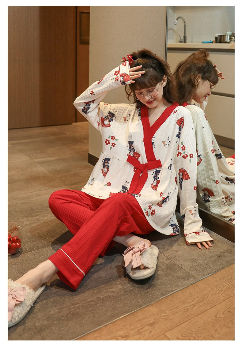 Cat Japanese Pajama