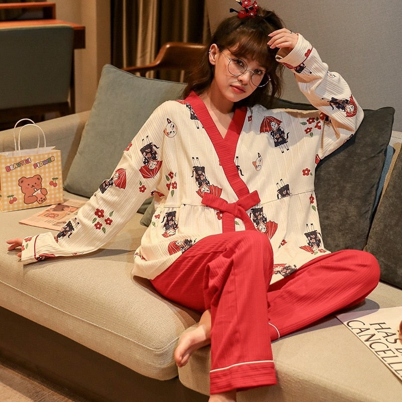 Cat Japanese Pajama