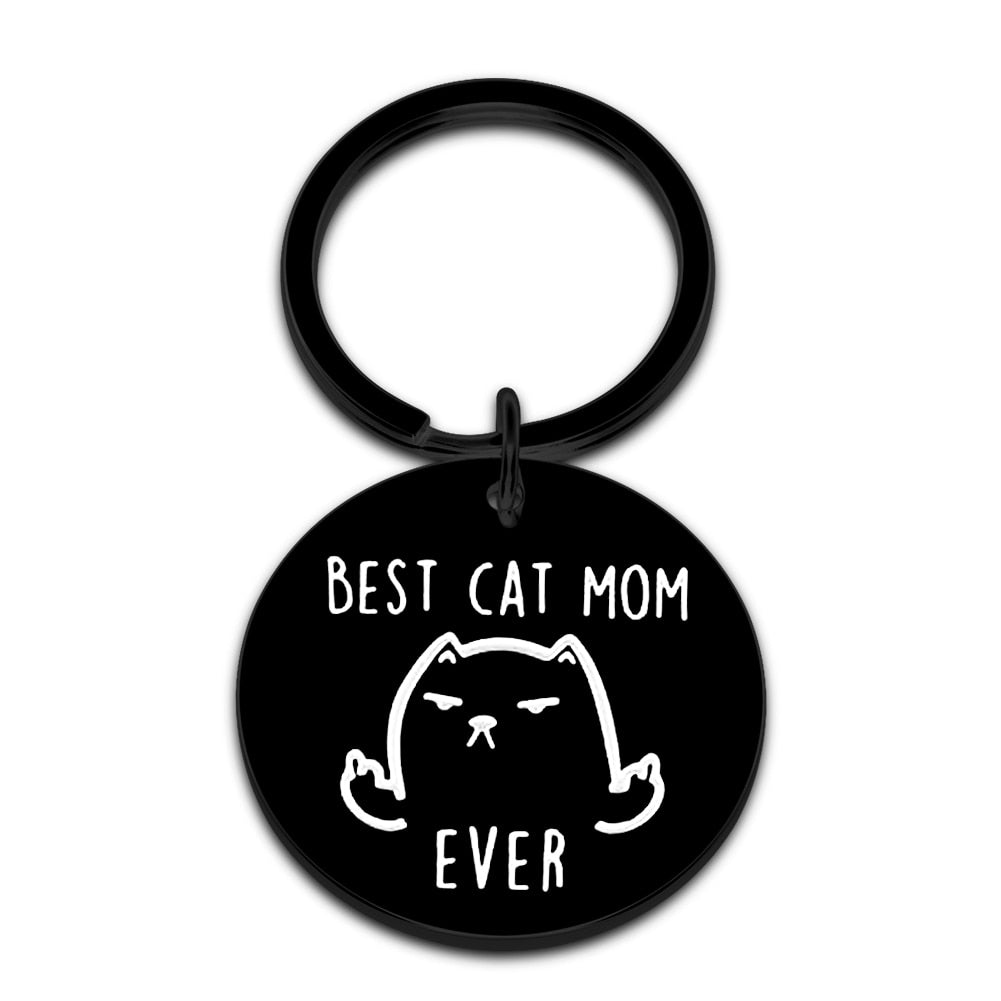 Cat Mom Keychain