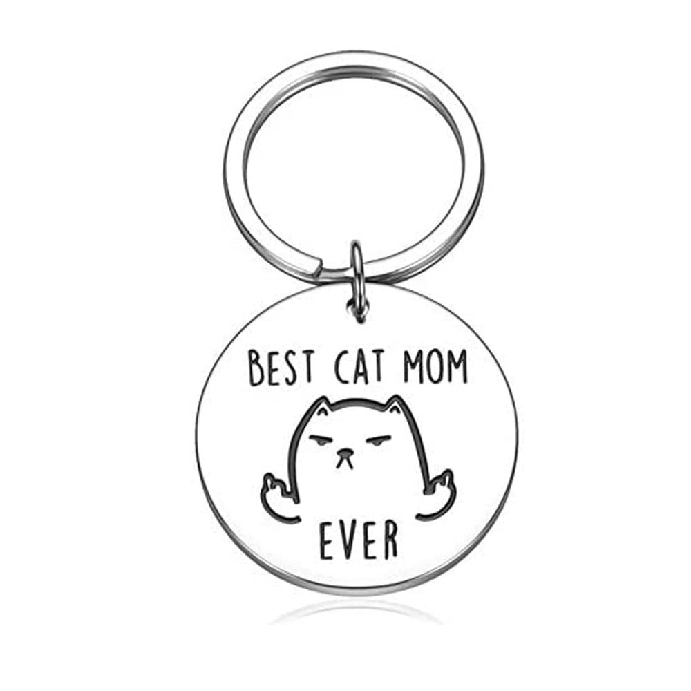 Cat Mom Keychain