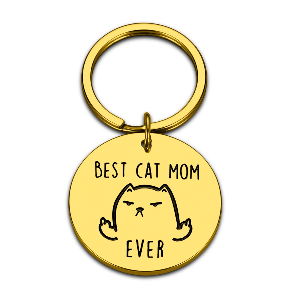 Cat Mom Keychain