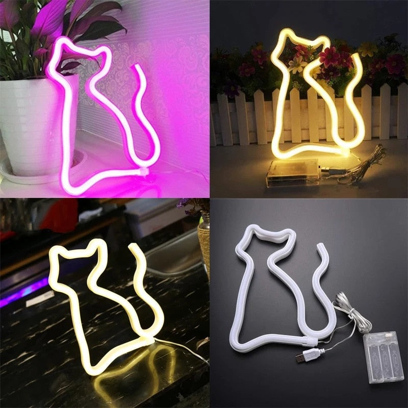 Cat Neon Night Light
