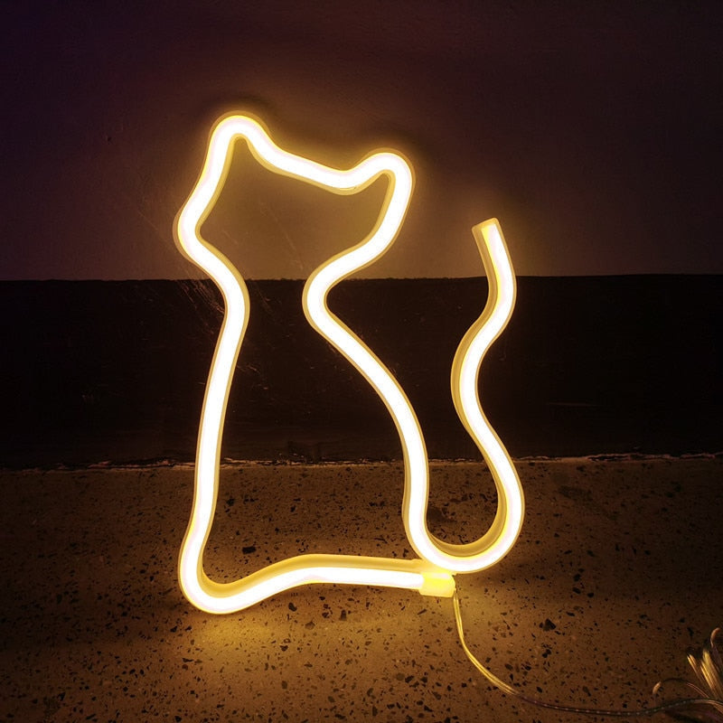 Cat Neon Night Light