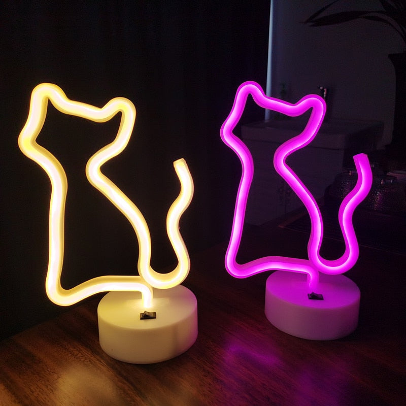 Cat Neon Night Light