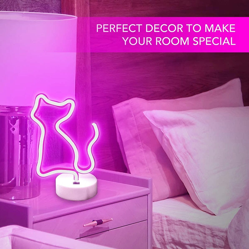 Cat Neon Night Light