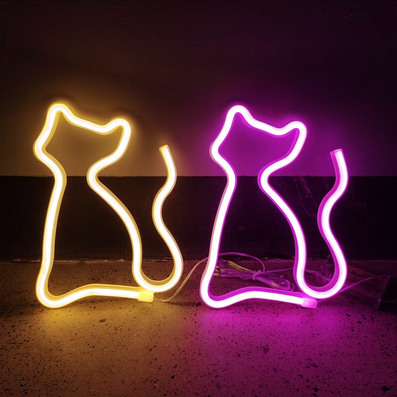 Cat Neon Night Light