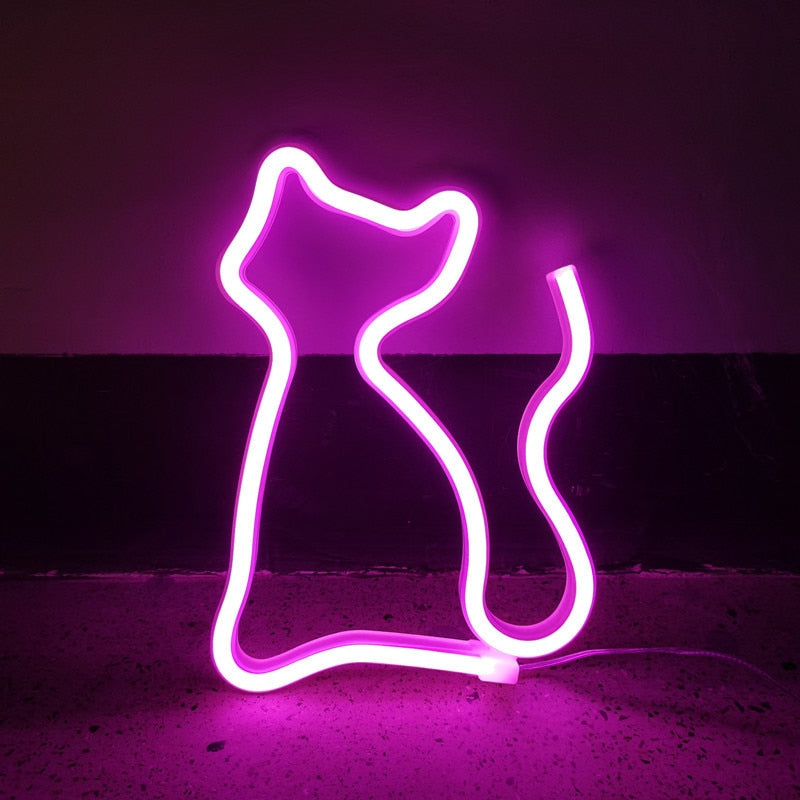 Cat Neon Night Light