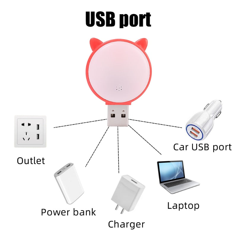 Cat Night Light Plug In
