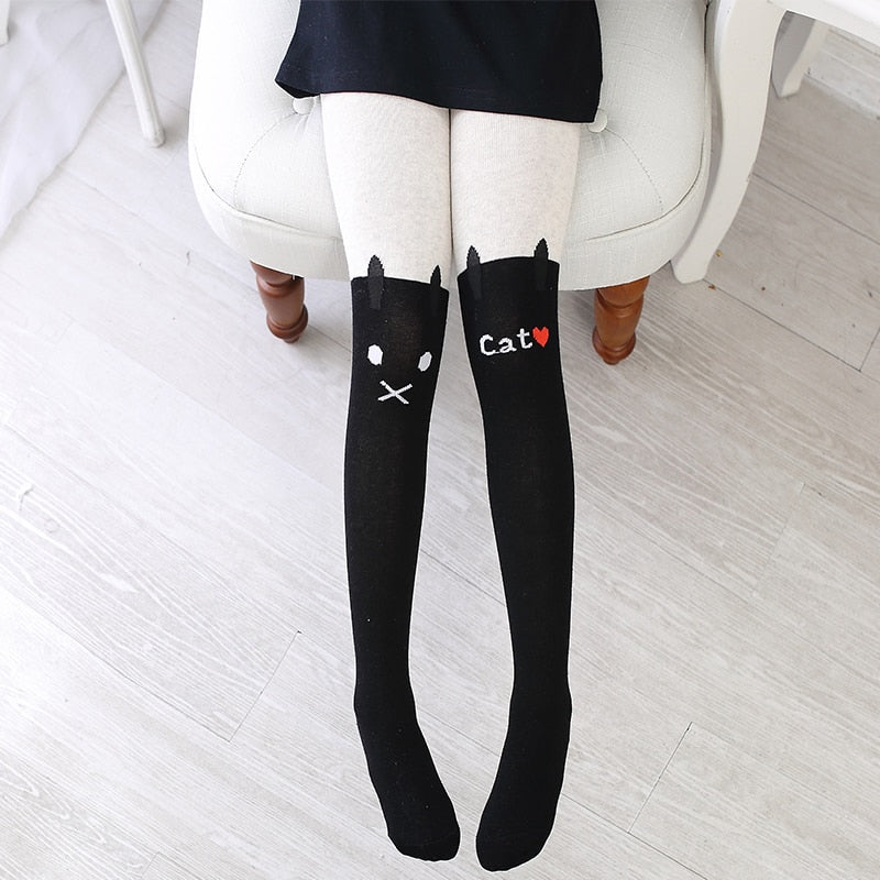 Cat Pattern Pantyhose
