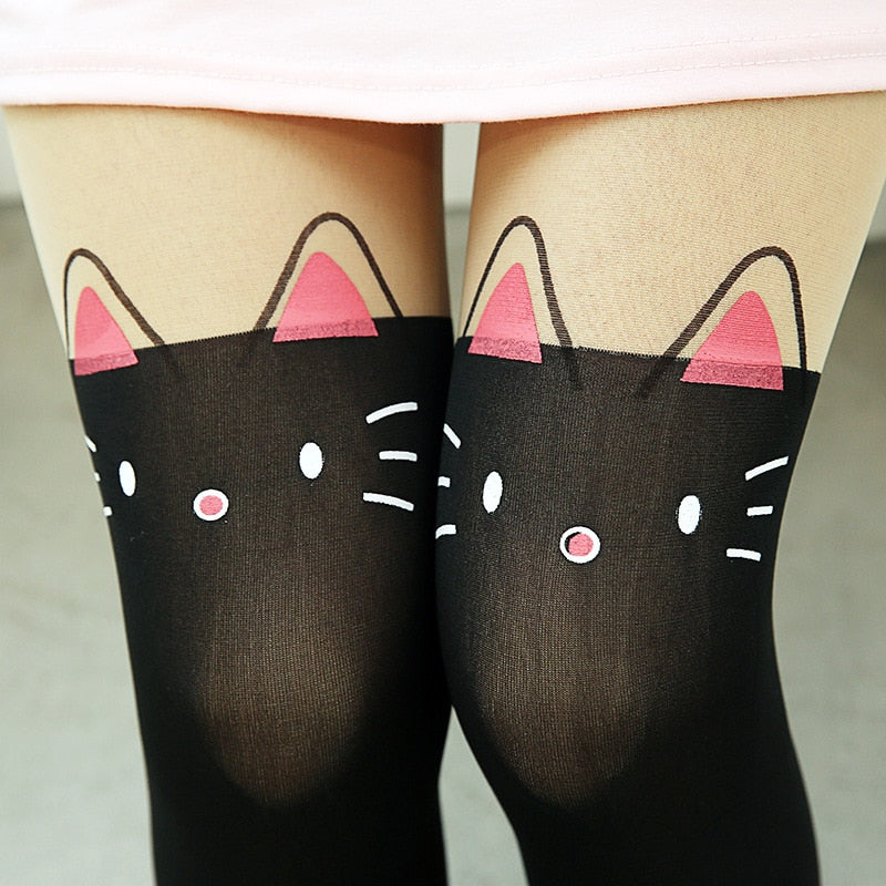 Cat Pattern Tights