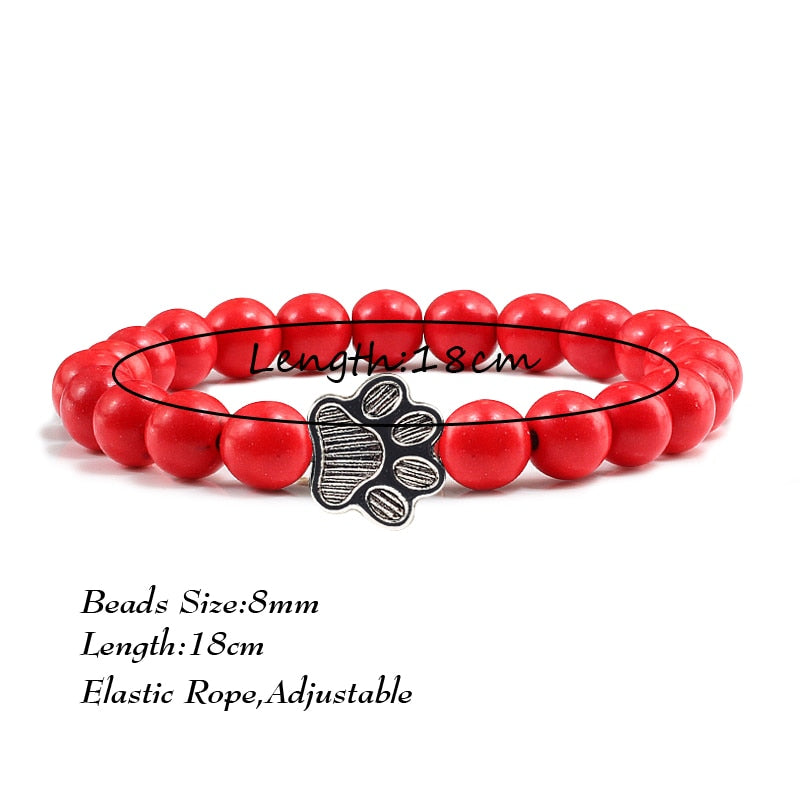 Cat Paw Beaded Bracelet