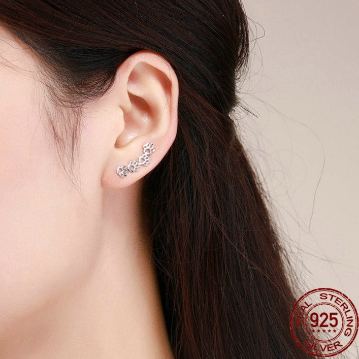 Cat Paw Earrings Studs