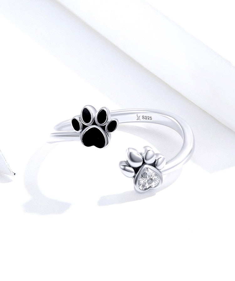 Cat Paw Silver Ring