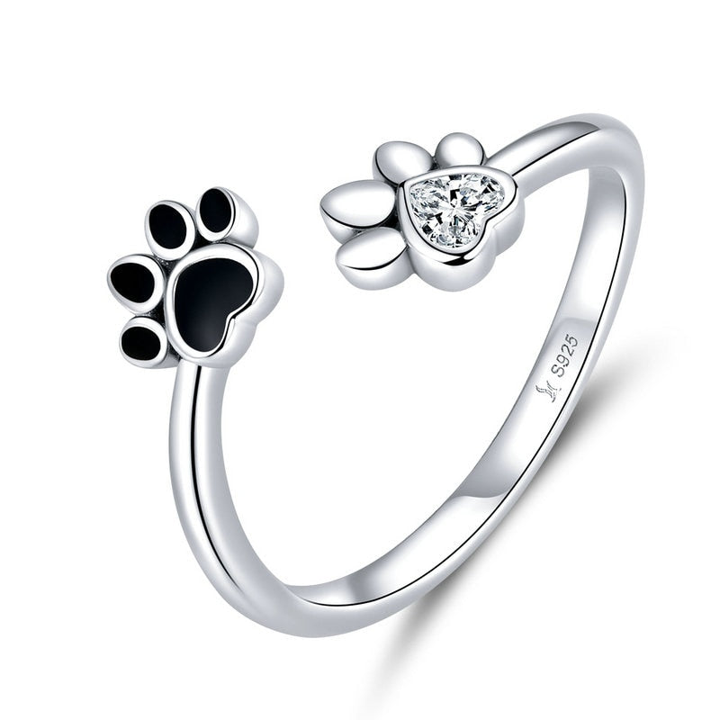 Cat Paw Silver Ring