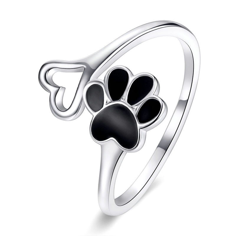 Cat Paw Silver Ring