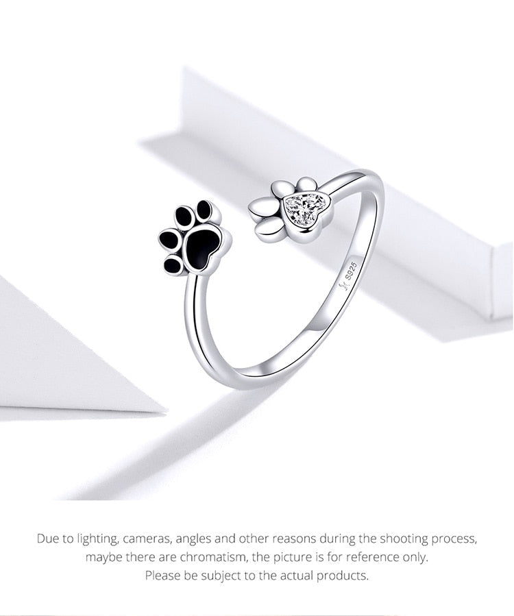 Cat Paw Silver Ring