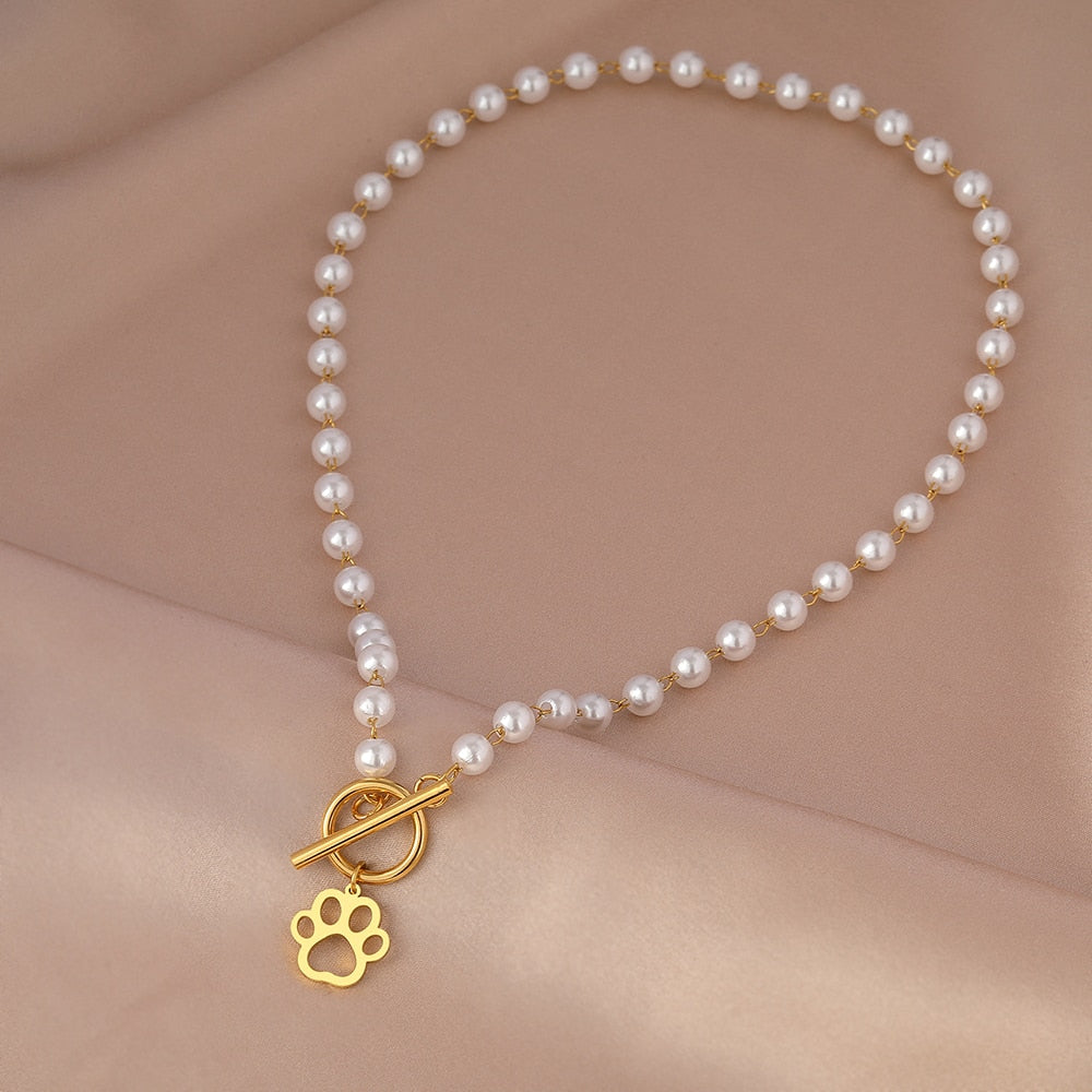 Cat Pearl Necklace