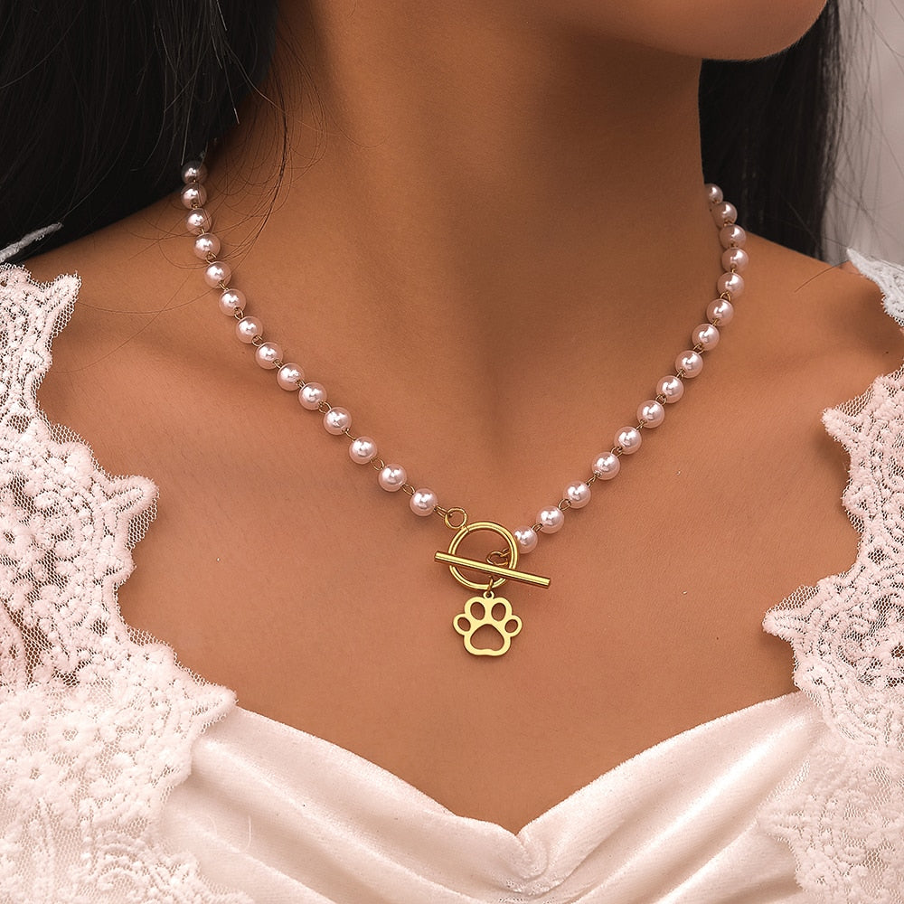 Cat Pearl Necklace