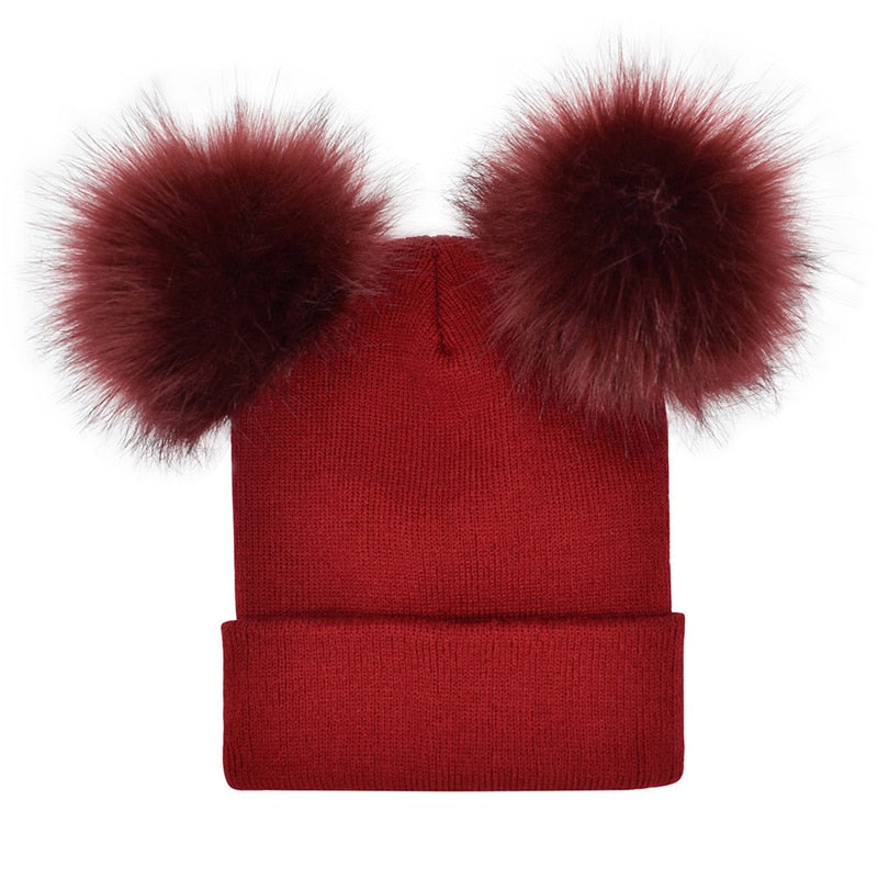 Cat pom pom Beanie