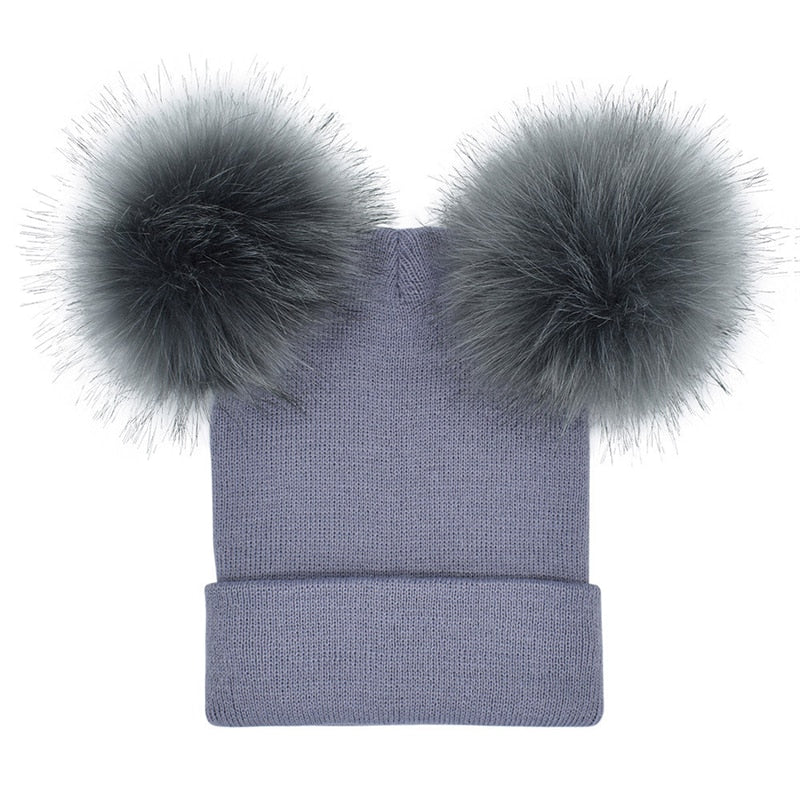 Cat pom pom Beanie