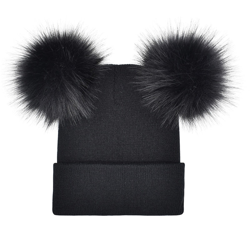 Cat pom pom Beanie