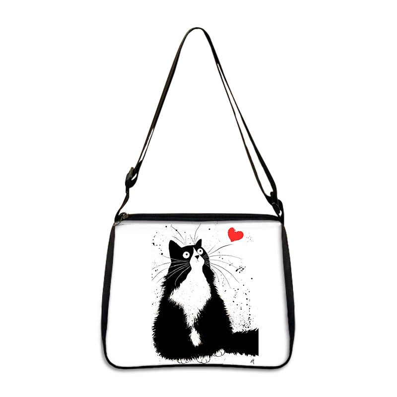 Cat Print Handbag