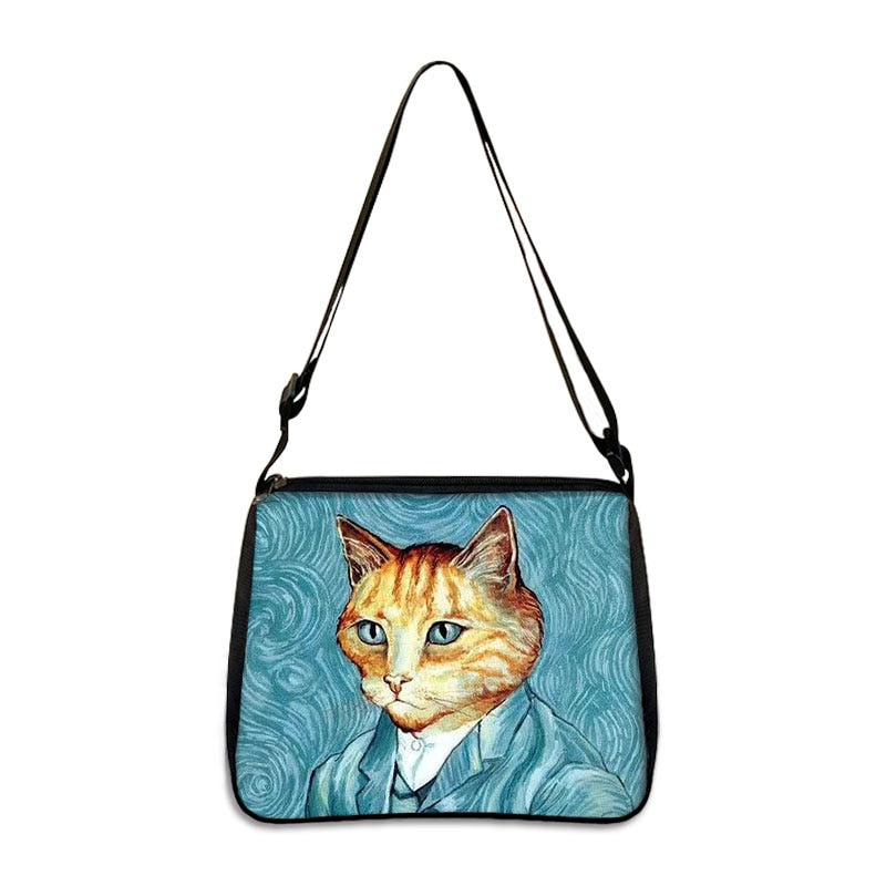 Cat Print Handbag