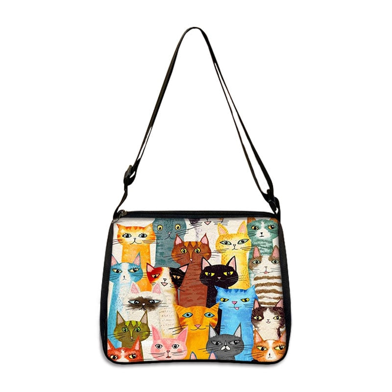 Cat Print Handbag