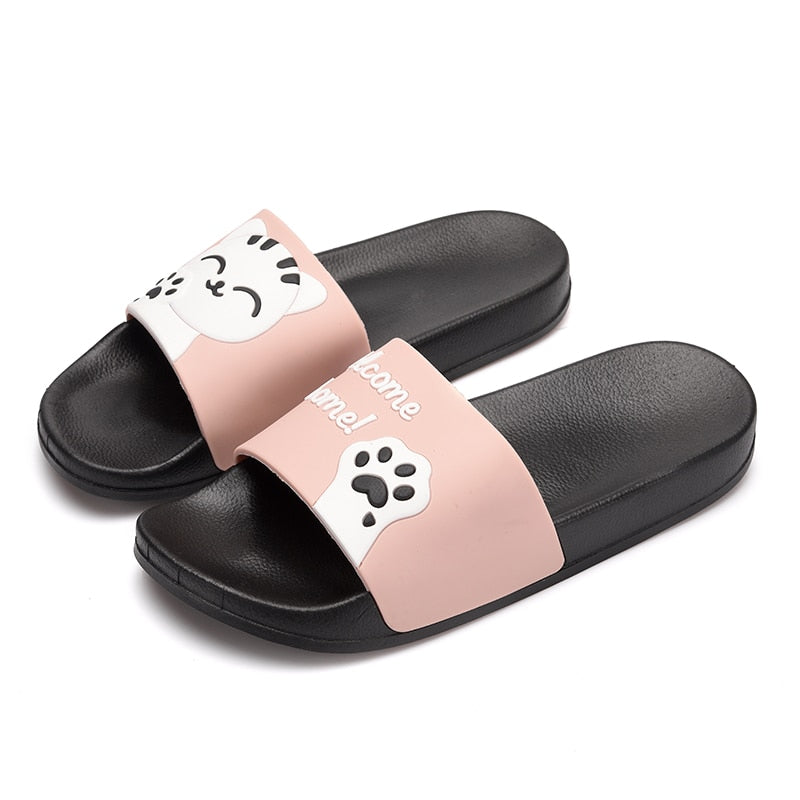 Cat Print Slippers