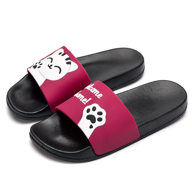 Cat Print Slippers