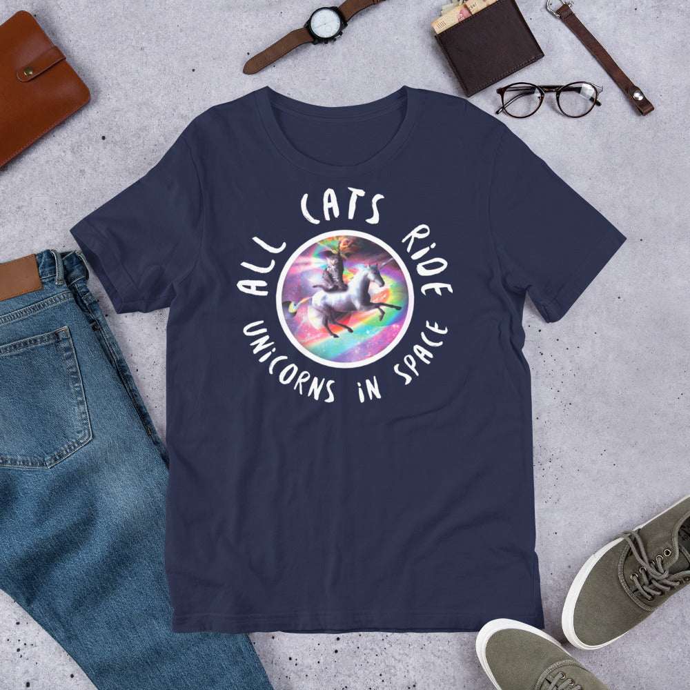 Cat Riding Unicorn shirt