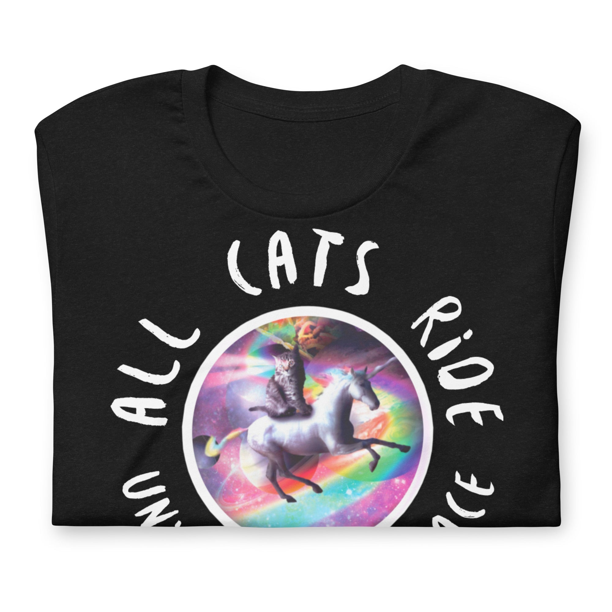 Cat Riding Unicorn shirt