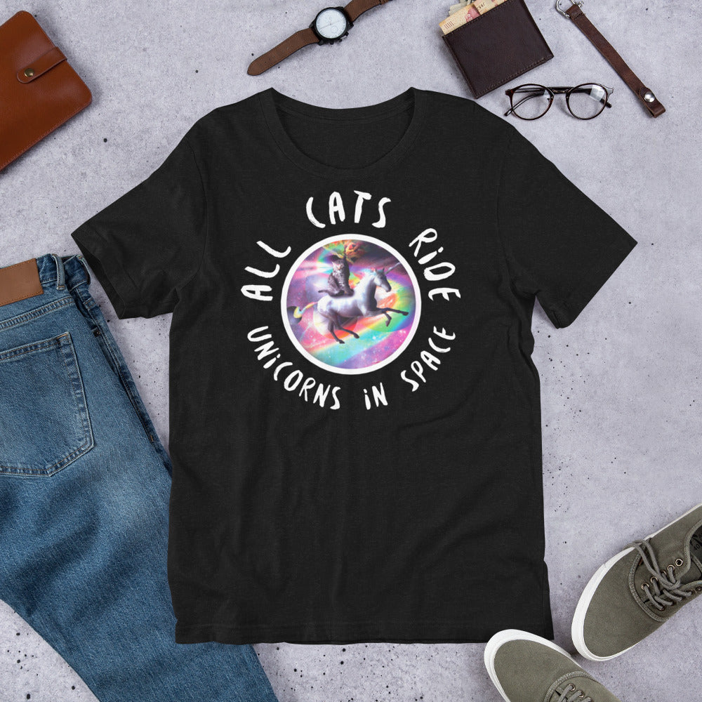 Cat Riding Unicorn shirt