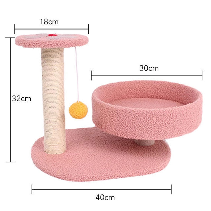 Cat Scratching Post Pink