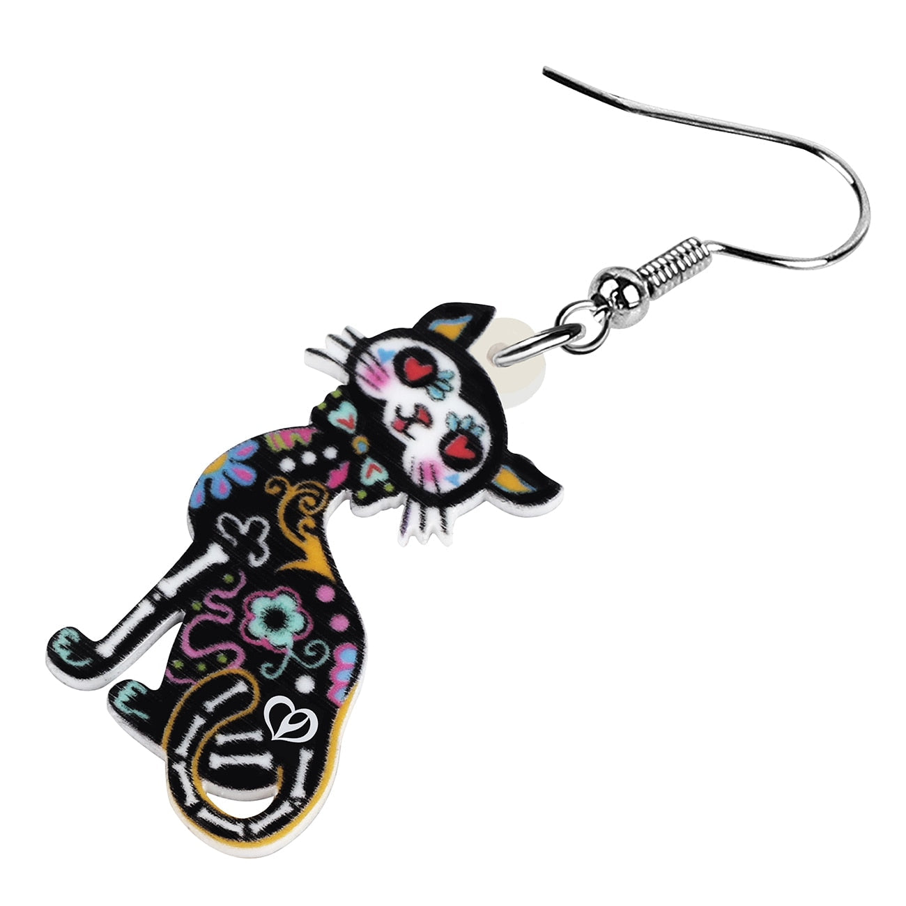 Cat Skeleton Earrings