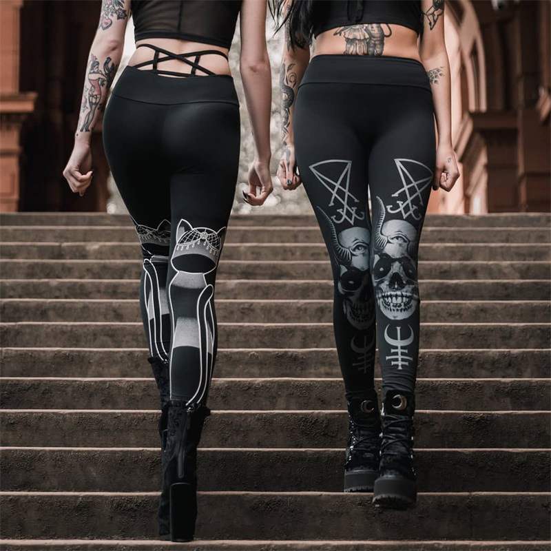 Cat Skull Leggings