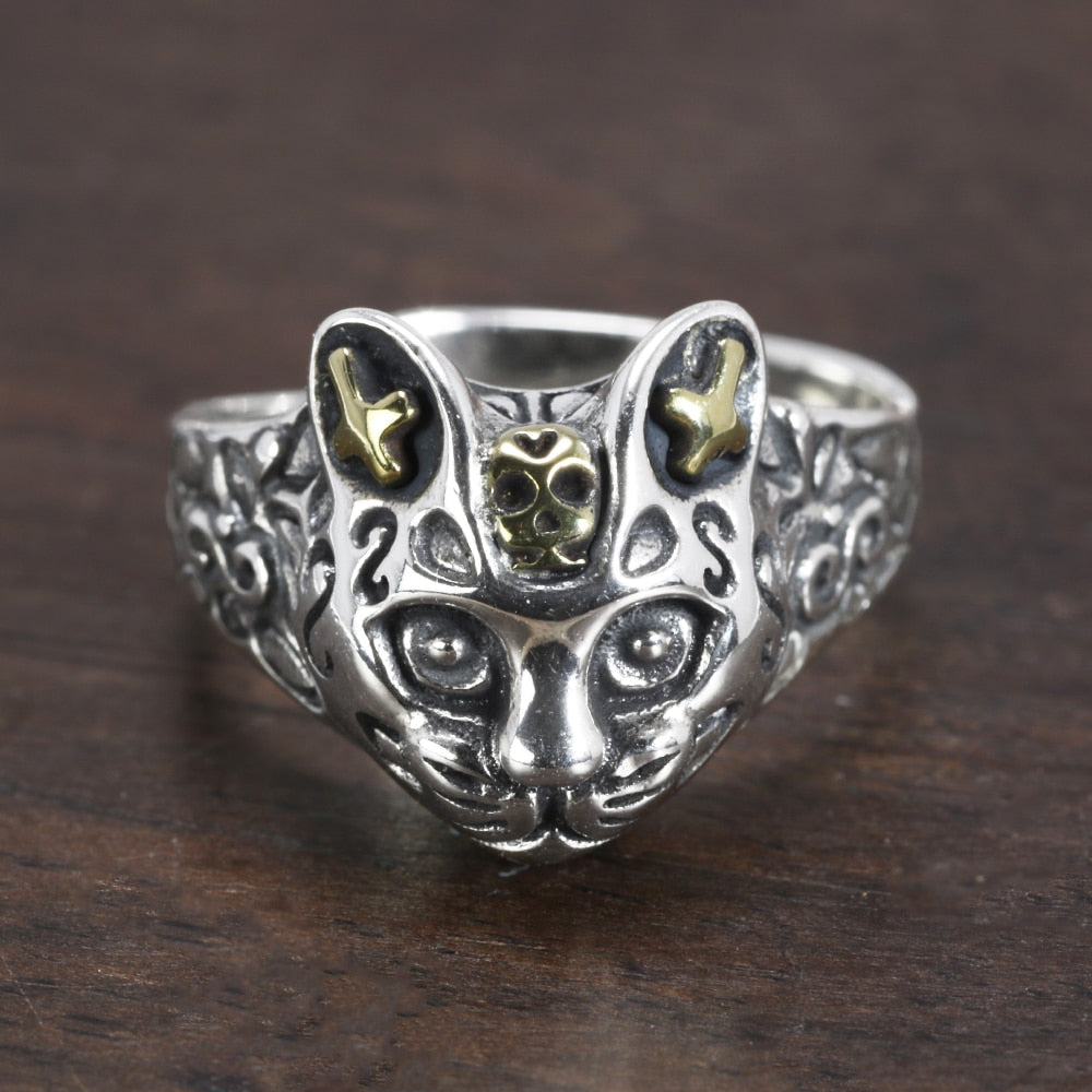 Cat Skull Ring