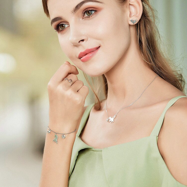 Cat Sterling Silver Necklace