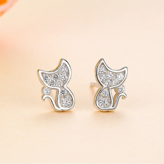 Cat Stud Earrings