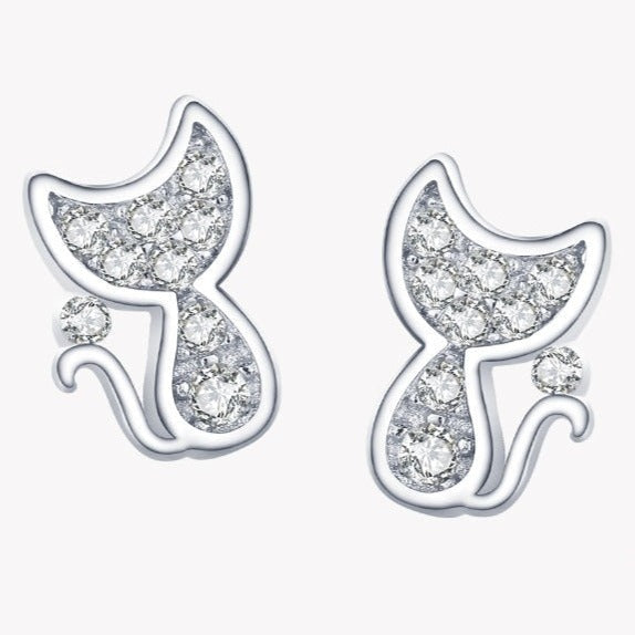 Cat Stud Earrings