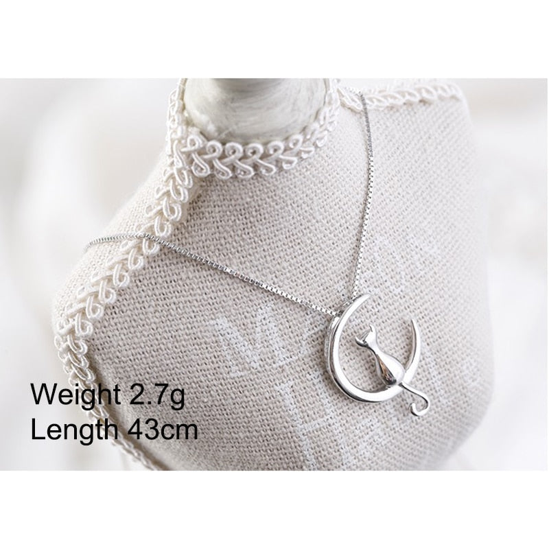 Cat Tail Moon Necklace