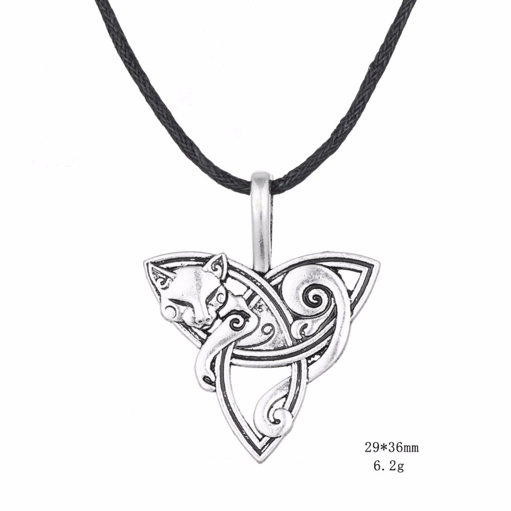 Cat Triquetra Necklace
