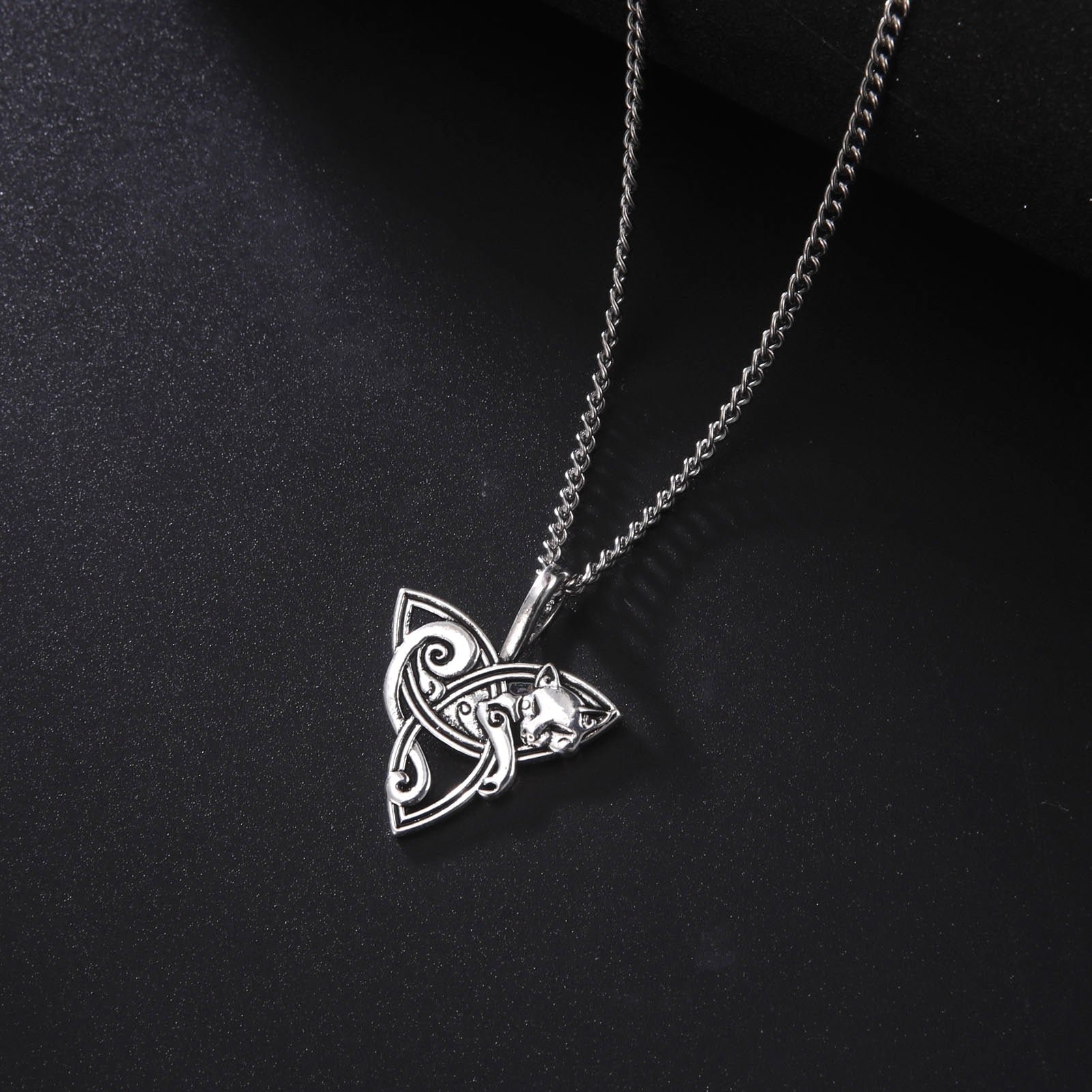 Cat Triquetra Necklace