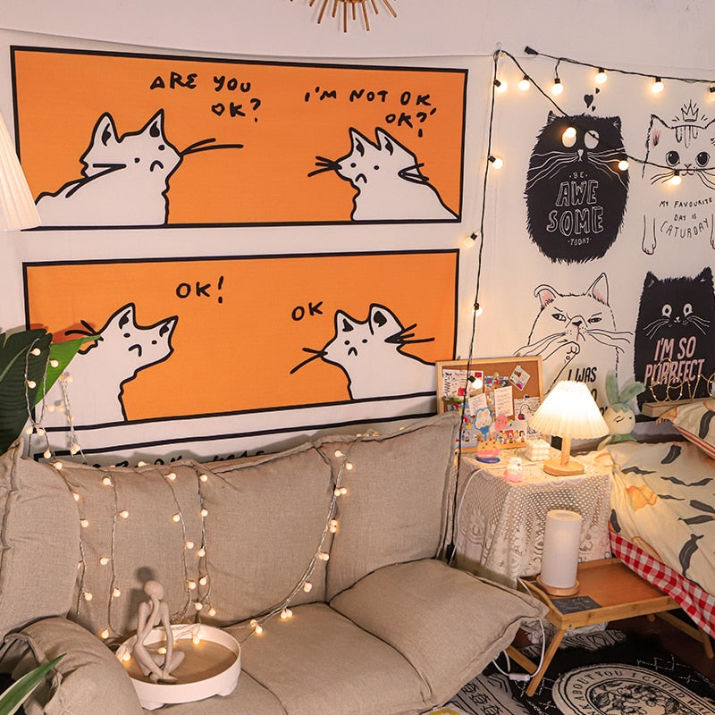 Cat Wall Tapestry